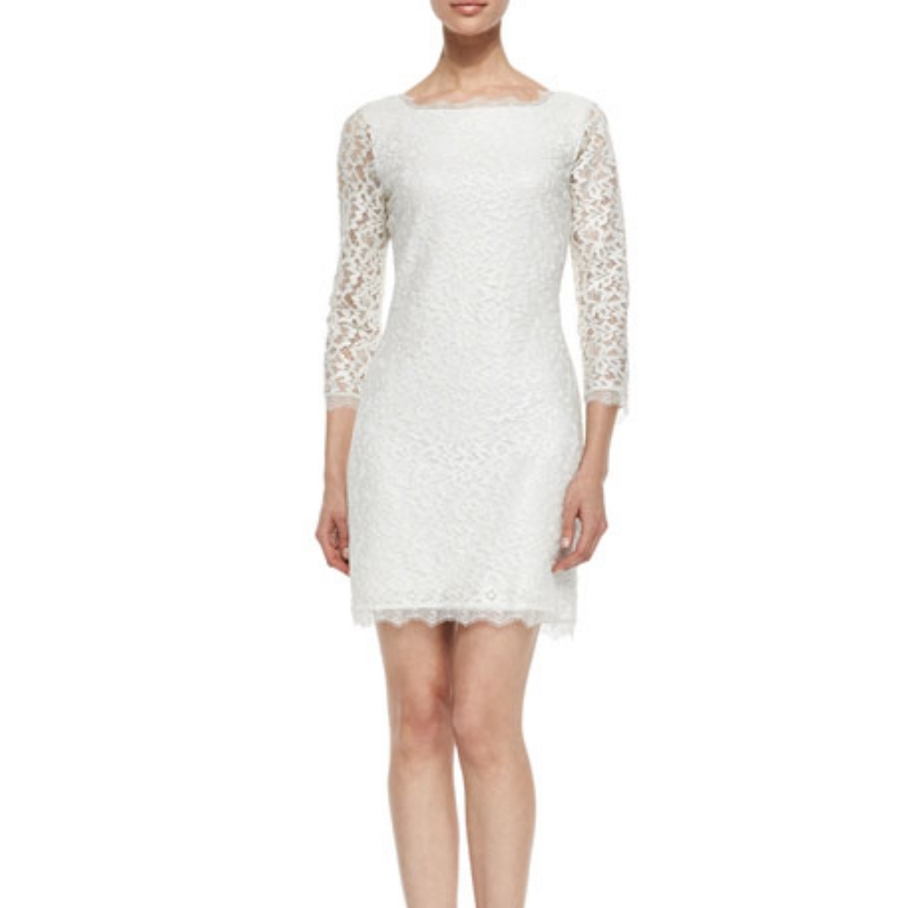 Diane Von Furstenberg Zarita White Lace Dress 4